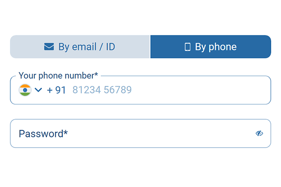 Log in to your 1xBet account